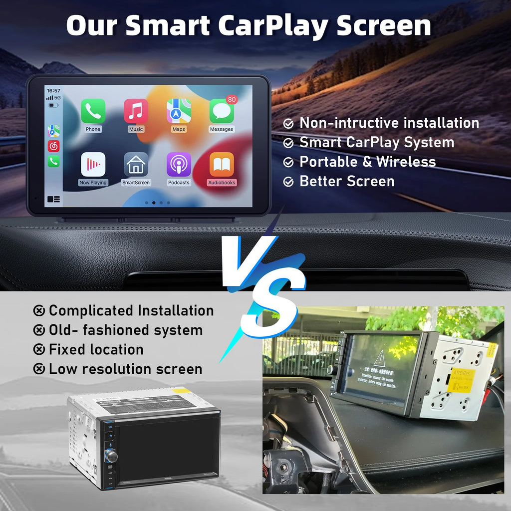 7" Wireless CarPlay & Android Auto Touchscreen