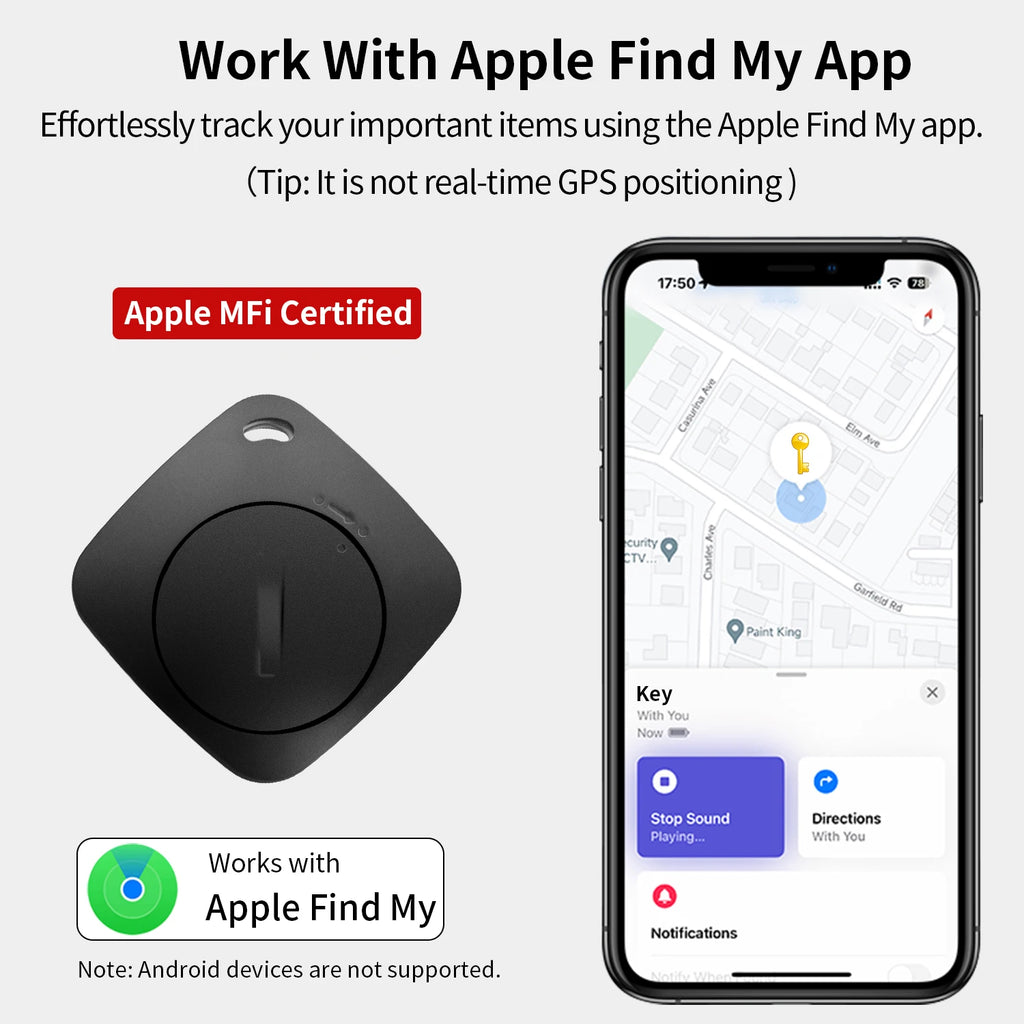 Bluetooth Pet & Item Tracker – Works with Apple Find My, Smart AirTag Alternative for Keys, Pets, Bags & Luggage (iOS Compatible)