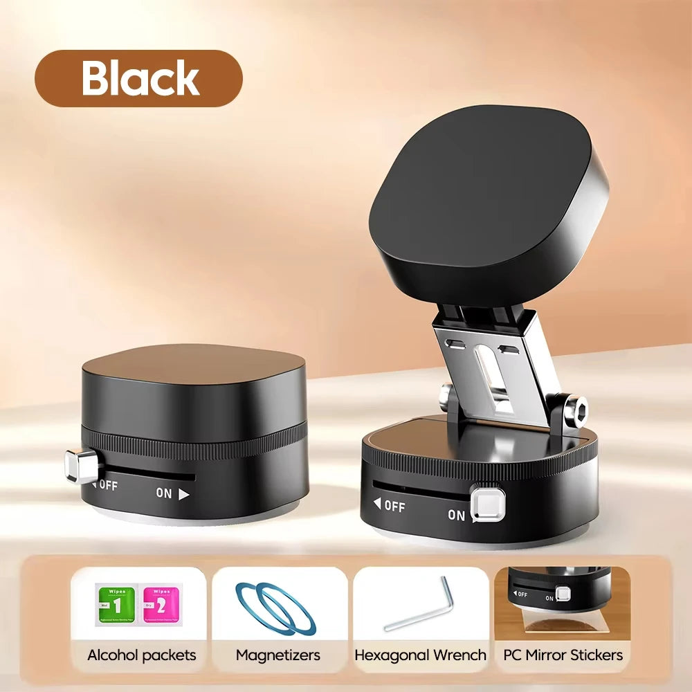 Foldable Mobile Phone Holder Vacuum Suction Cup Holder Magnetic Car Phone Holder for Iphone/ Android Phone Accessories