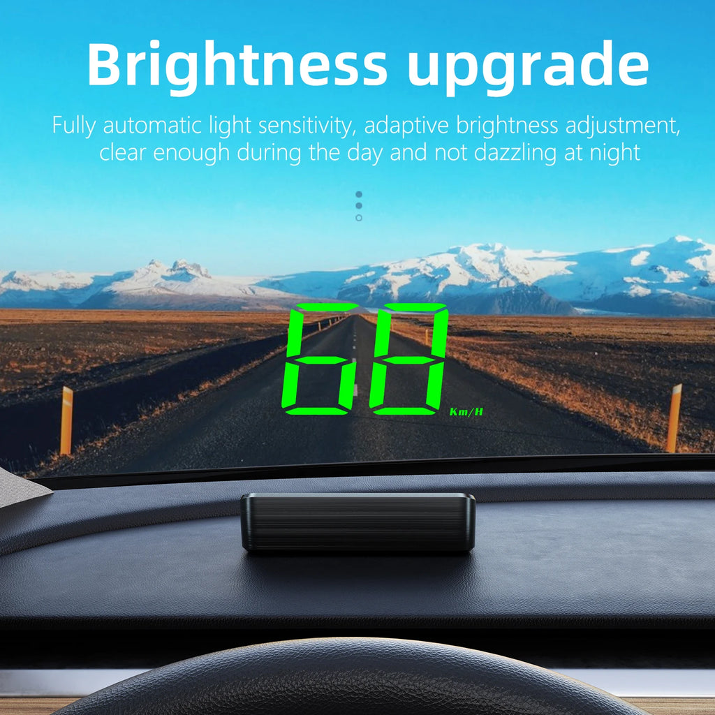 M2 HUD GPS Car Head-Up Display Windshield Display Screen Beidou + GPS Hud Meter Speed KMH Electronic Car Electronics Accessories