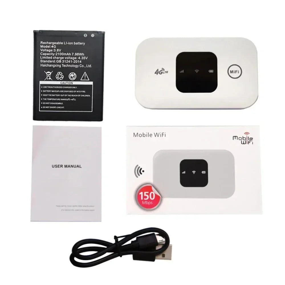 2026 4G/5G LTE Mobile WiFi Hotspot Router – 150Mbps Portable Wireless Router with SIM Card Slot for Travel & Car