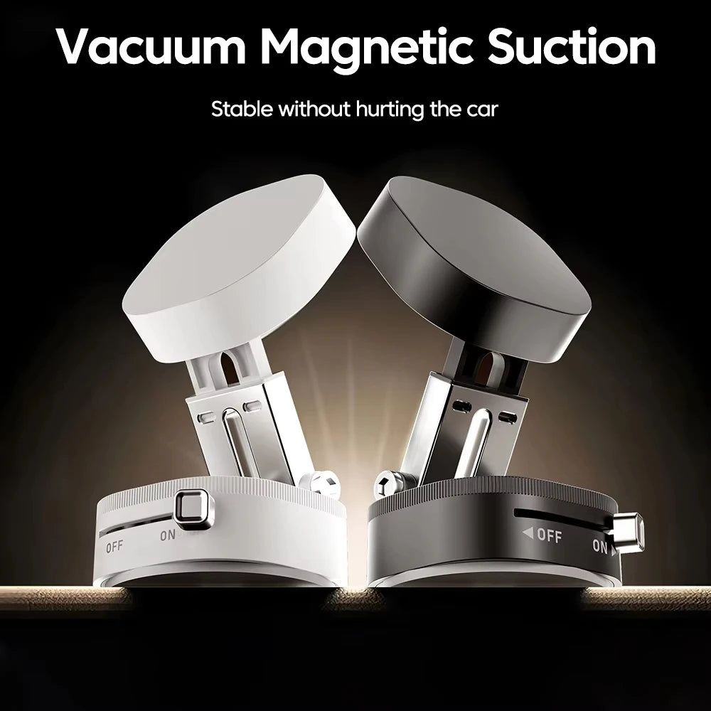 Foldable Mobile Phone Holder Vacuum Suction Cup Holder Magnetic Car Phone Holder for Iphone/ Android Phone Accessories
