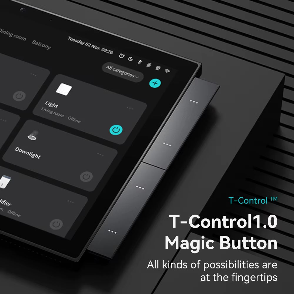 10-Inch Smart Home Control Panel with Zigbee Gateway & 2-Gang Switch