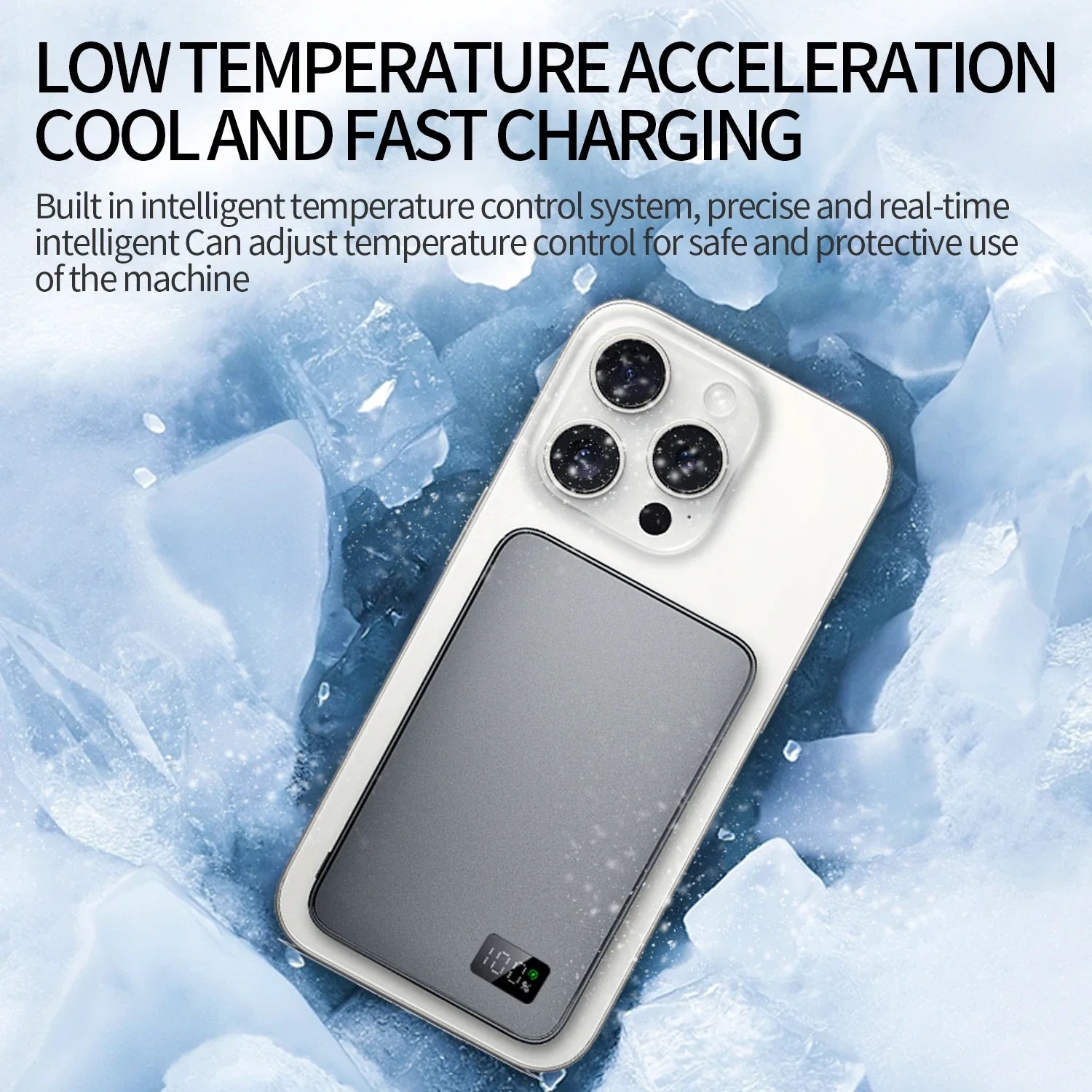 5,000mAh Magnetic Power Bank – Ultra-Slim MagSafe Wireless Portable Charger for iPhone (Grey)