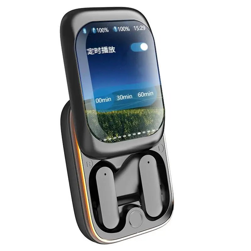 Smart Touchscreen Wireless Earbuds with Full-Color Display
