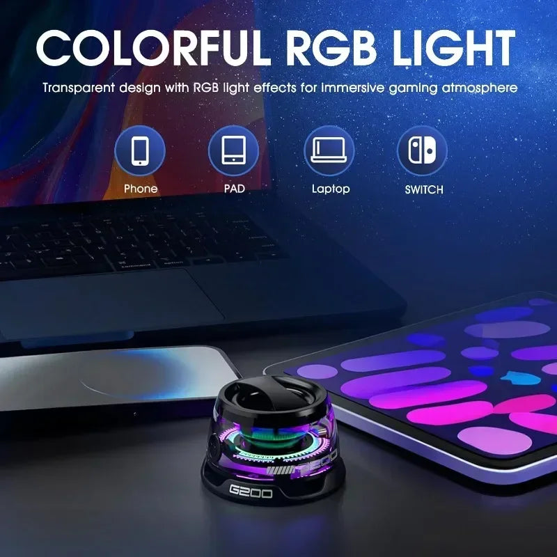 2026 G200 Magnetic Bluetooth Speaker – Bluetooth 5.3, RGB LED Lights, 7-Hour Battery, Built-in Phone Stand, Portable Mini Speaker