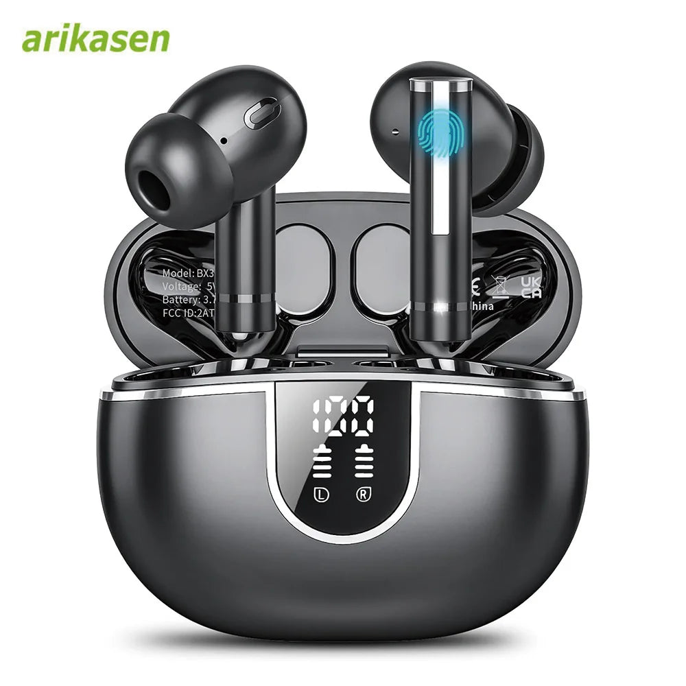 Bluetooth 5.3 Wireless Earbuds with Noise Cancellation & 50H Battery
