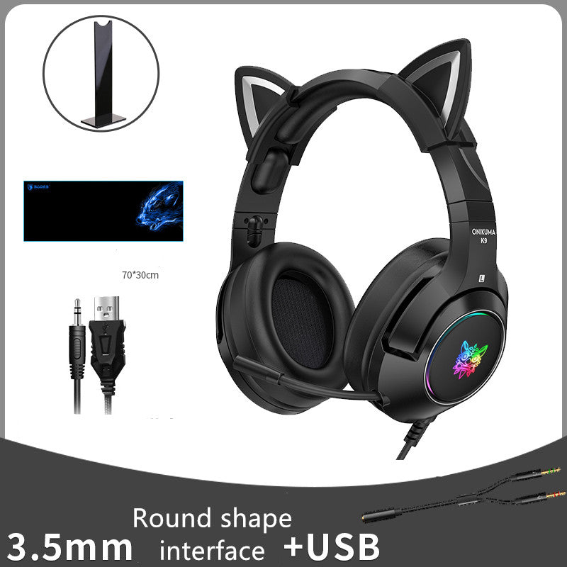 Head-Mounted Gaming Gaming  Wired Computer Headset