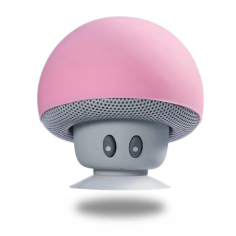 Mini Mushroom Bluetooth Speaker – Portable Wireless Sound Box with Suction Cup Phone Holder, Cute Gift for Girls & Kids