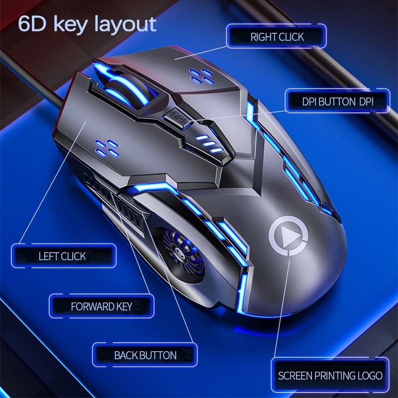 G5 3200 DPI Wired RGB Gaming Mouse