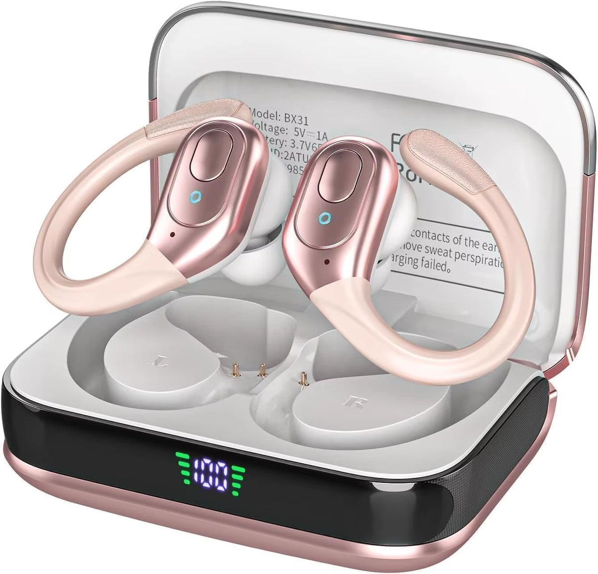 Bluetooth 5.3 Wireless Sports Earbuds with 75H Playtime