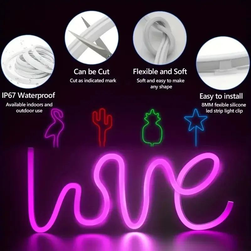 30M RGB Neon LED Strip Light with Bluetooth & App Control