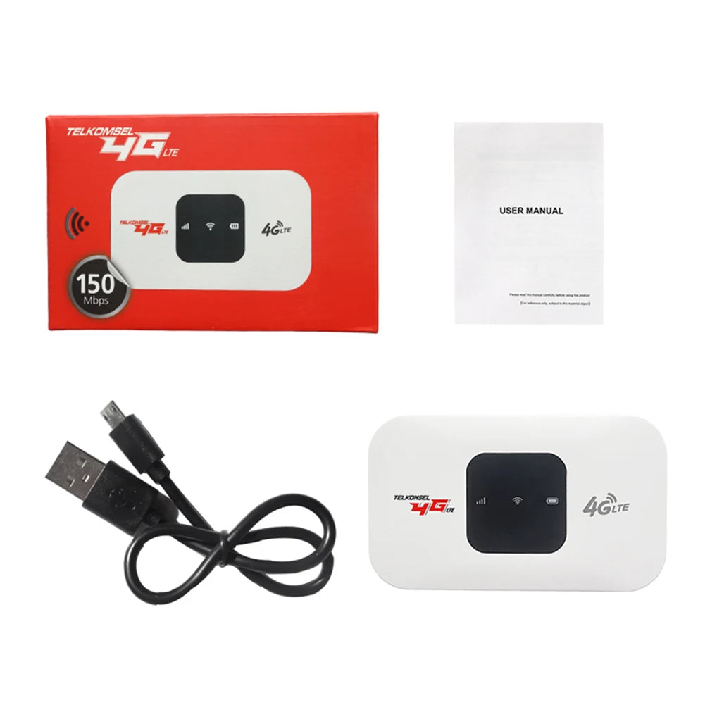 M9S 4G LTE Portable Mobile WiFi Hotspot – 150Mbps Pocket Router with SIM Card Slot, 3000mAh Battery & Connects Up to 10 Devices