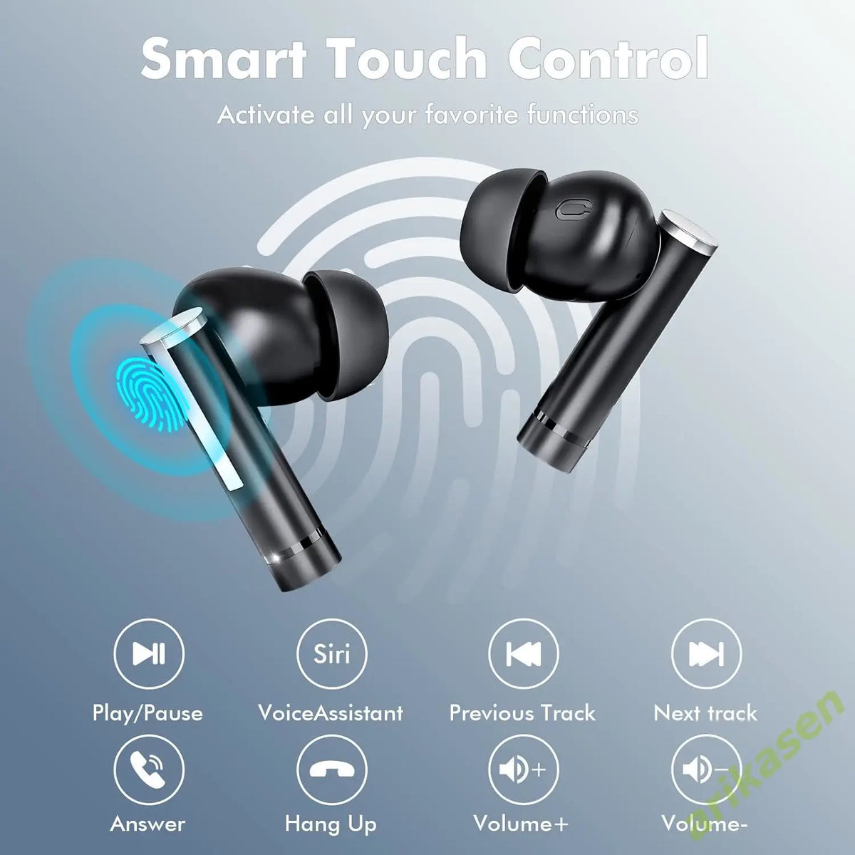 Bluetooth 5.3 Wireless Earbuds with Noise Cancellation & 50H Battery