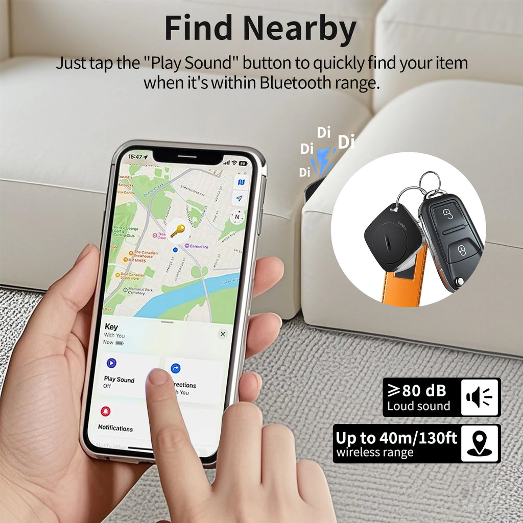 Bluetooth Pet & Item Tracker – Works with Apple Find My, Smart AirTag Alternative for Keys, Pets, Bags & Luggage (iOS Compatible)