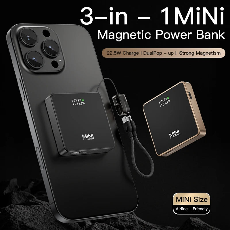 Original 10,000mAh Magnetic MagSafe Power Bank – Ultra-Slim Wireless Portable Charger for iPhone 17, 16, 15, 14 & 13