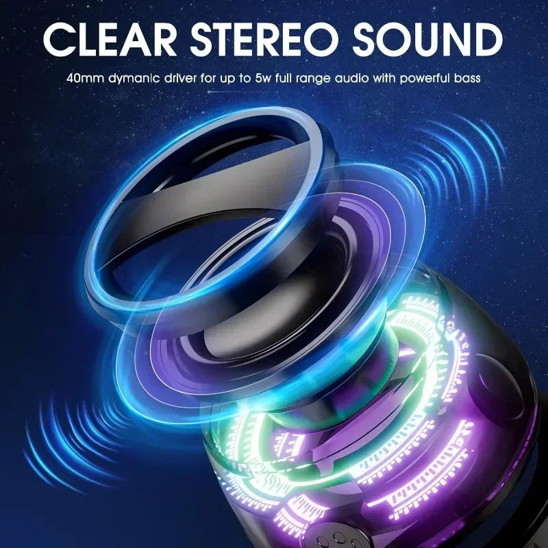 2026 G200 Magnetic Bluetooth Speaker – Bluetooth 5.3, RGB LED Lights, 7-Hour Battery, Built-in Phone Stand, Portable Mini Speaker