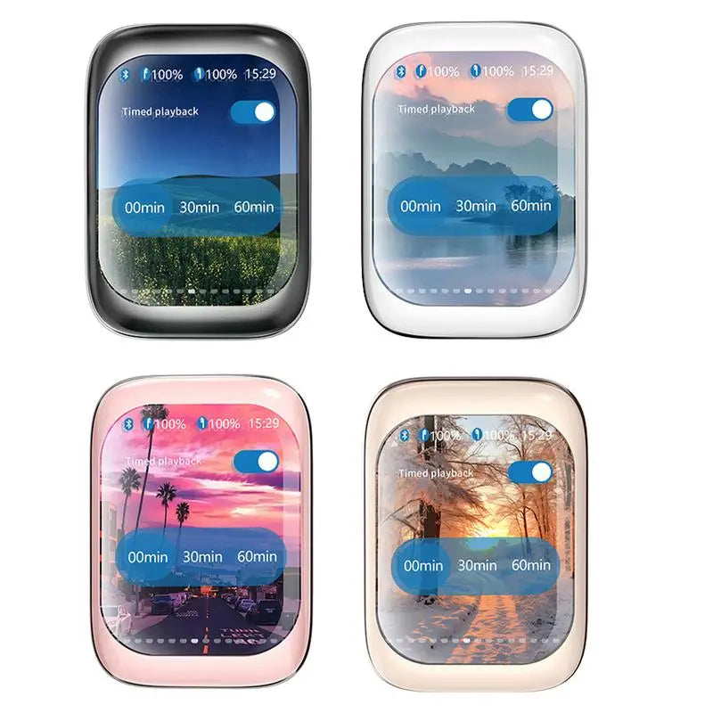 Smart Touchscreen Wireless Earbuds with Full-Color Display