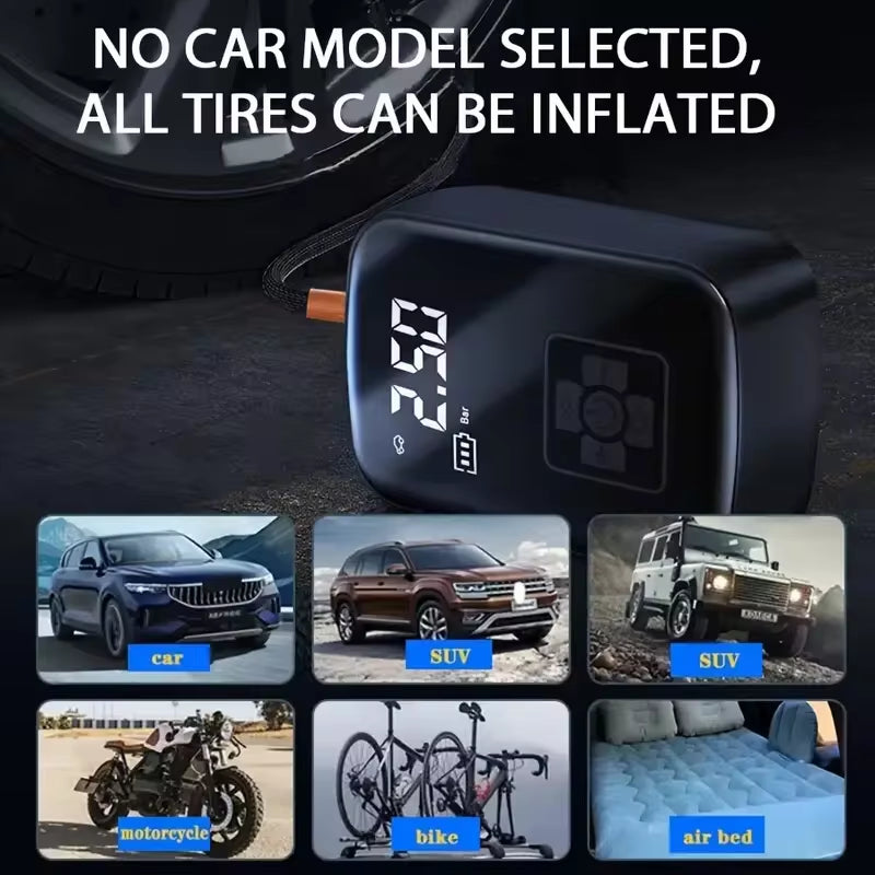 Wireless Portable Tire Inflator & Air Compressor Pump