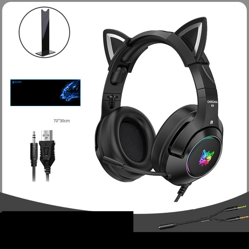 Head-Mounted Gaming Gaming  Wired Computer Headset