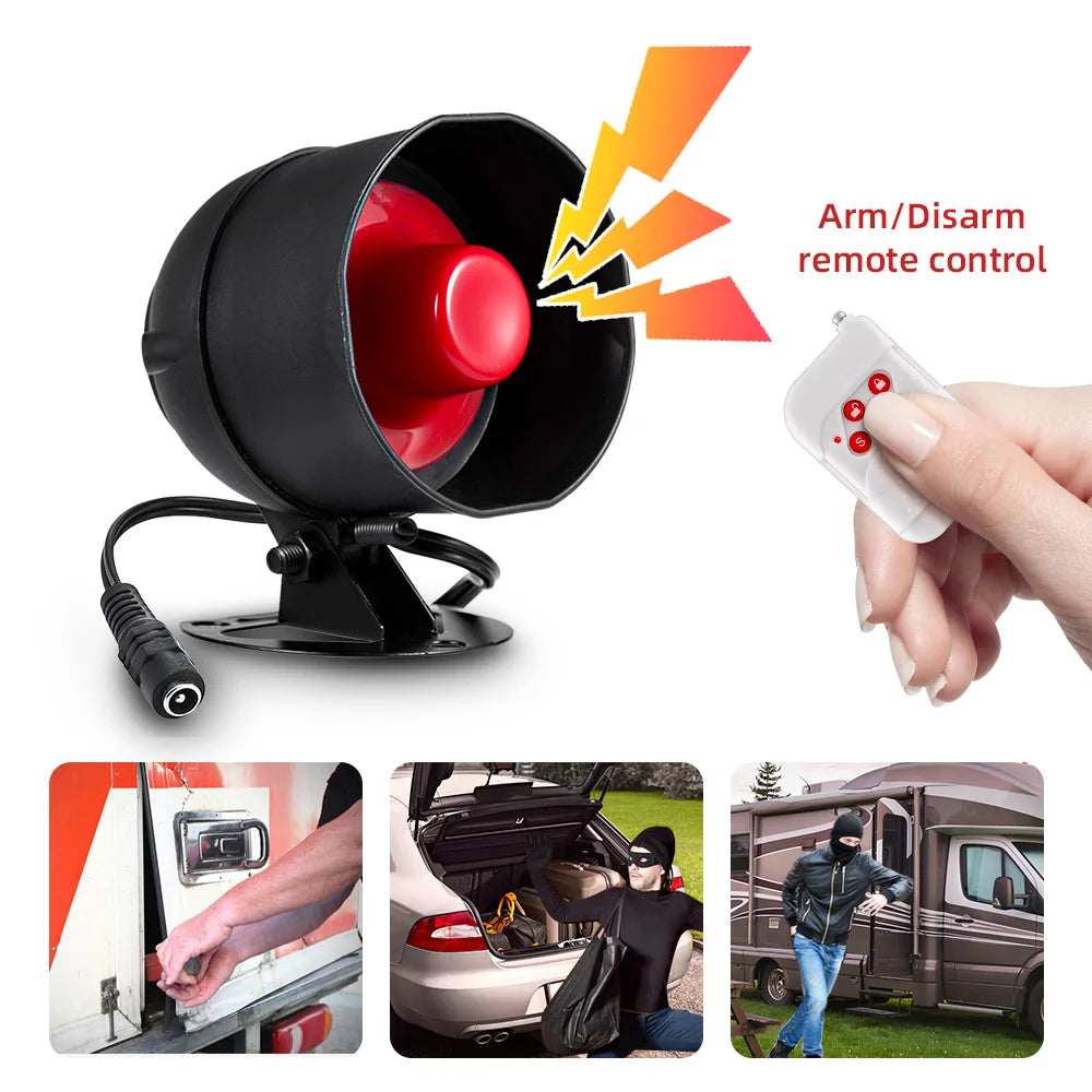 Wireless Home Security Alarm System – 433MHz Door Sensor, PIR Motion Detector & Loud Anti-Theft Siren for Home & Garage
