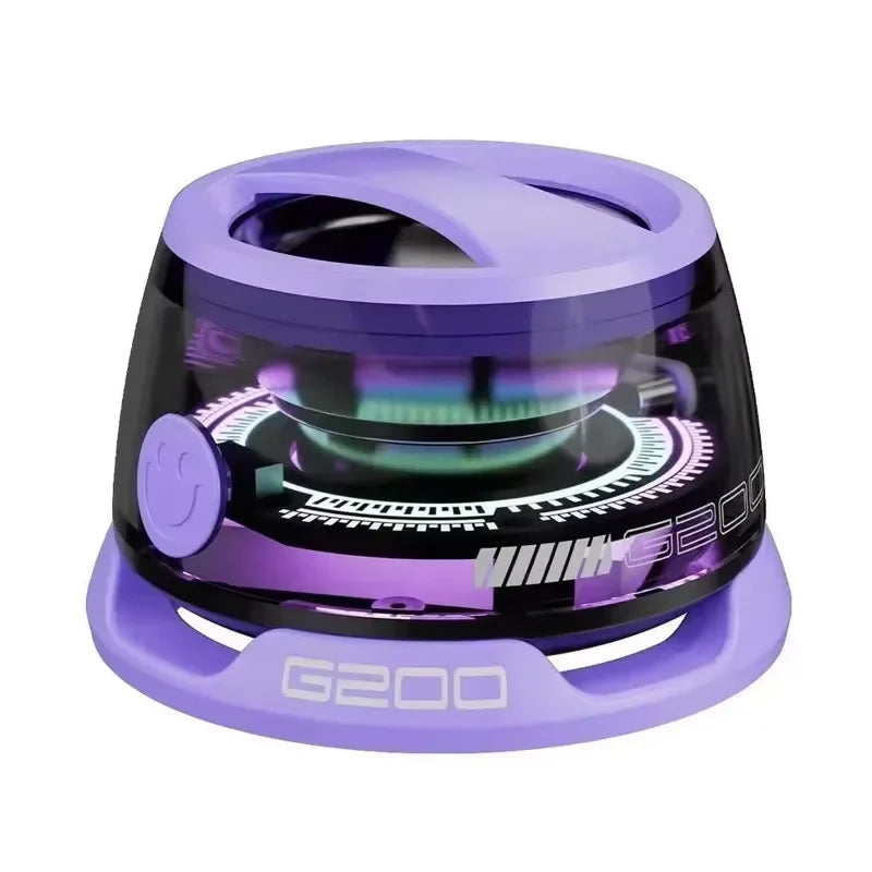 2026 G200 Magnetic Bluetooth Speaker – Bluetooth 5.3, RGB LED Lights, 7-Hour Battery, Built-in Phone Stand, Portable Mini Speaker