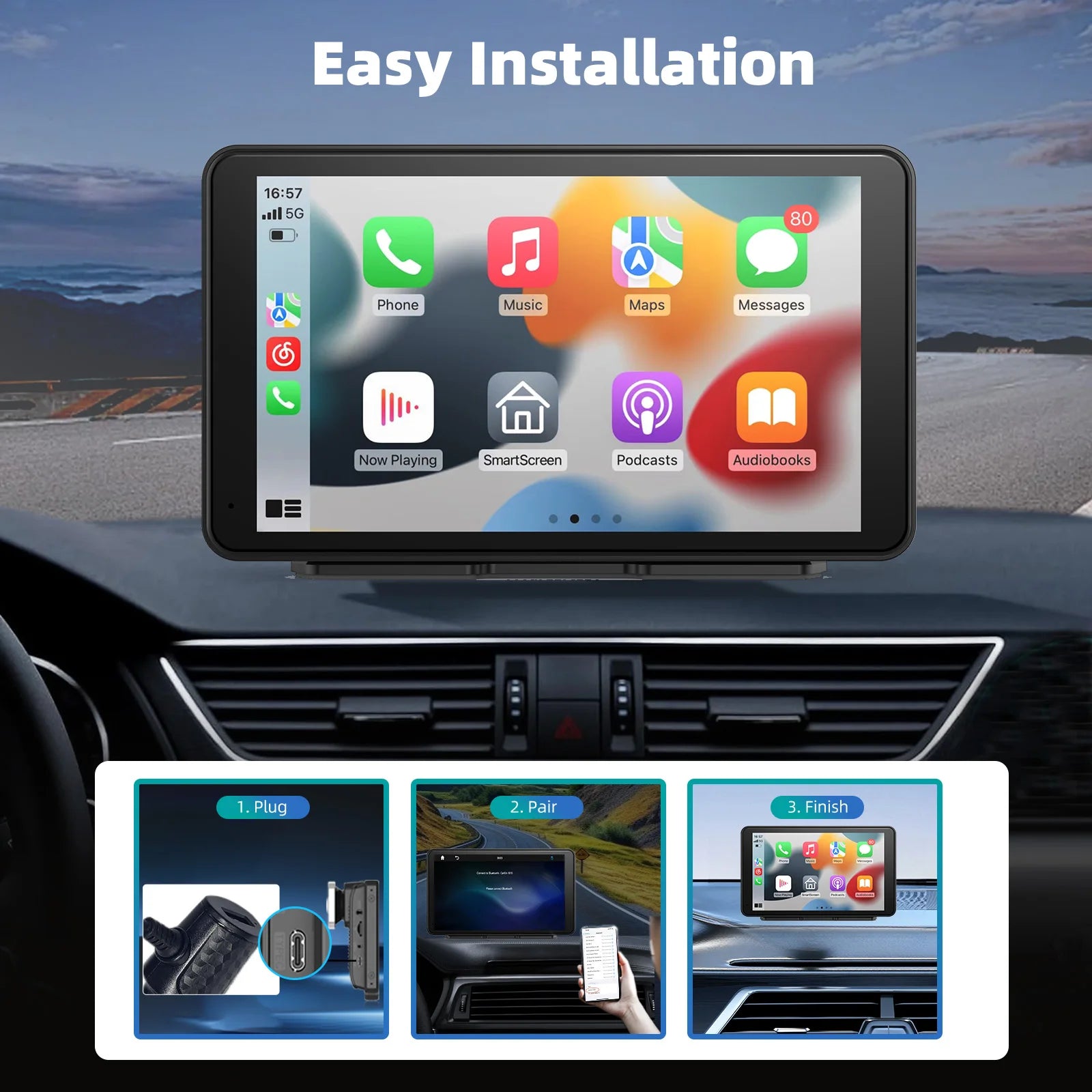 7" Wireless CarPlay & Android Auto Touchscreen