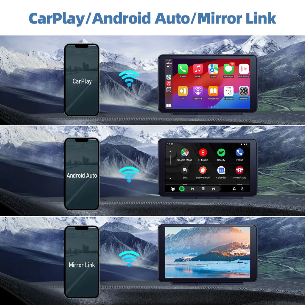 7" Wireless CarPlay & Android Auto Touchscreen