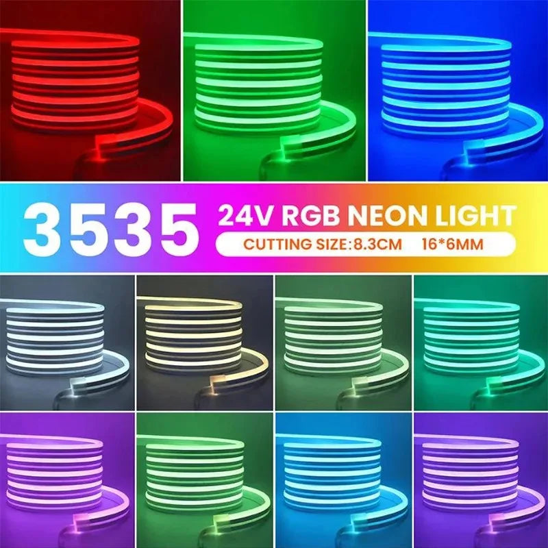 30M RGB Neon LED Strip Light with Bluetooth & App Control