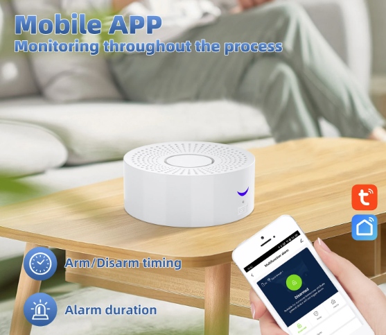 Wireless WiFi Smart Home Security Alarm System – Door & Motion Sensors with Siren, Smart Life App Compatible